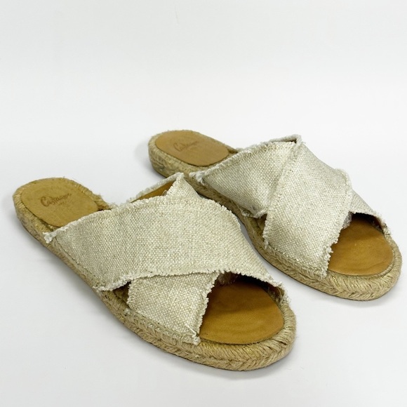 Castaner Palmera Linen Crisscross Slide Espadrilles - Picture 3 of 7